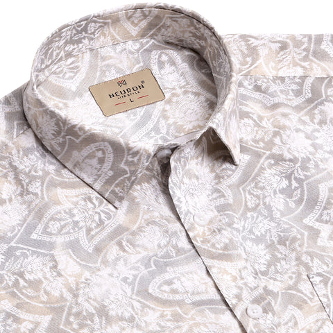 Grey Zest Printed Half Sleeves shirt