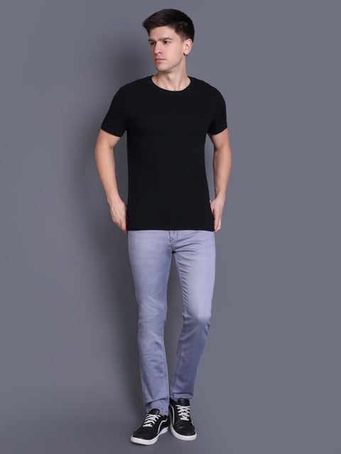 Men Light Grey Regular Fit Jeans