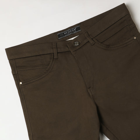 Men Brown Trouser With Patch Pocket