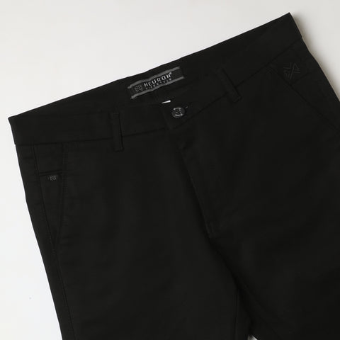 Men Jade Black Trouser With Bone Pocket