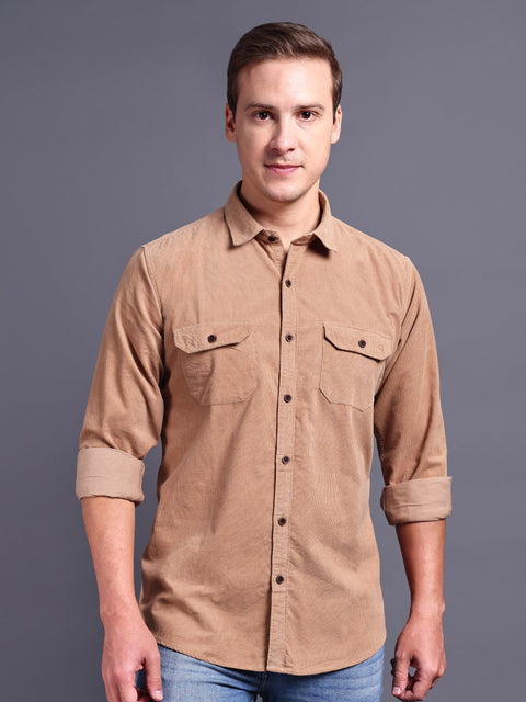 MEN CORAL CORDUROY SHIRT