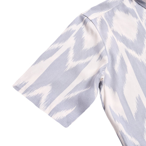 Crest Grey Abstract Half Sleeves Shirt