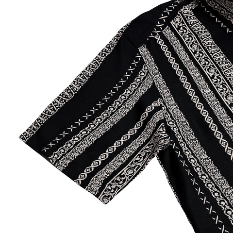 Boho Art Black Half Sleeve Shirt