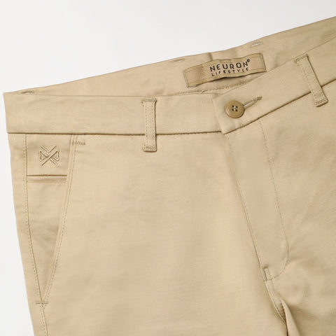 Men Beige Cotton Chinos