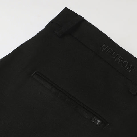 Men Dark Black Trouser With Patch Pocket