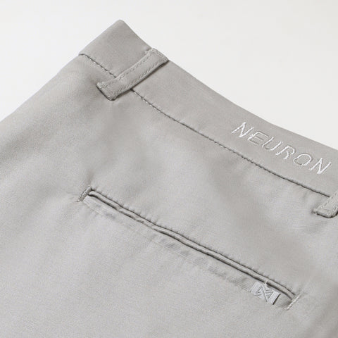 Men Grey Trouser With Bone Pocket