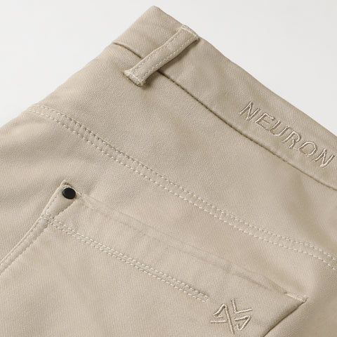 Men Cream Trouser With Patch Pocket