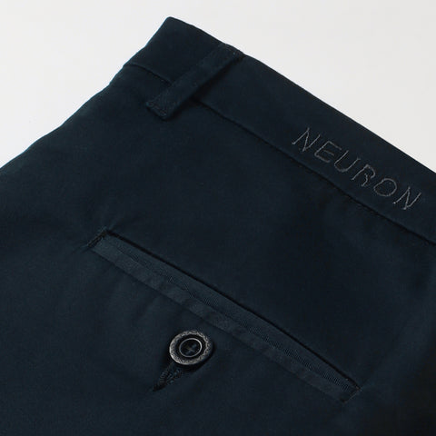 Men Navy Blue Cotton Chinos