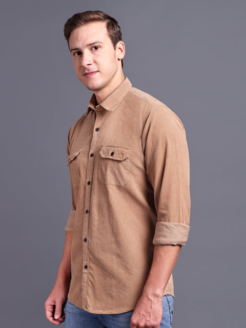 MEN CORAL CORDUROY SHIRT