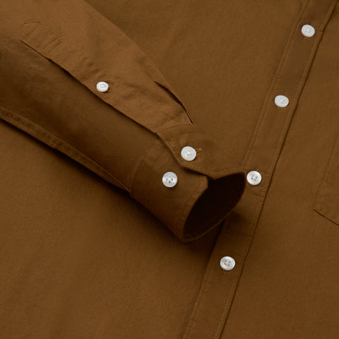 Men Brown Oxford Shirt
