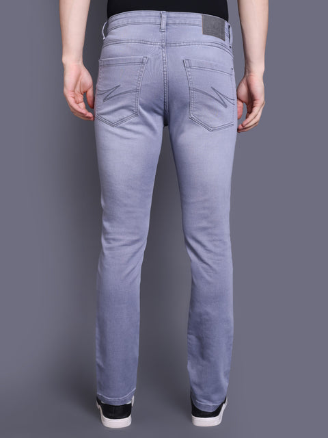 Men Light Grey Regular Fit Jeans