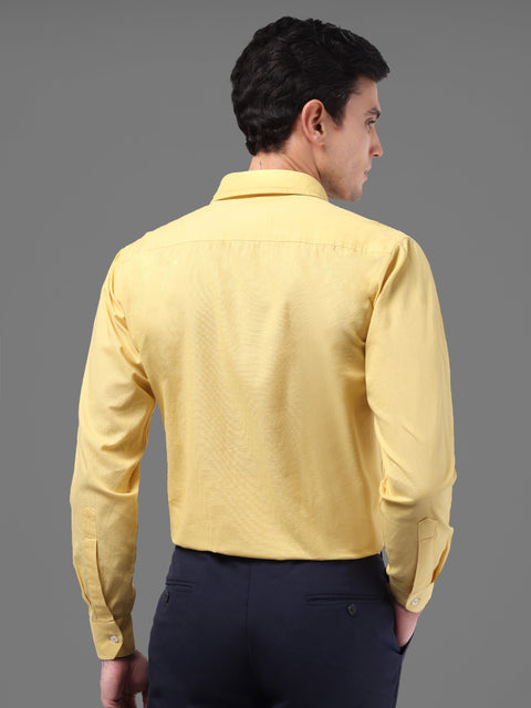 Men Mustard Linen Shirt