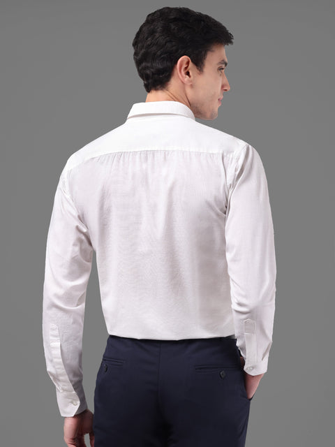 Men White Linen Shirt