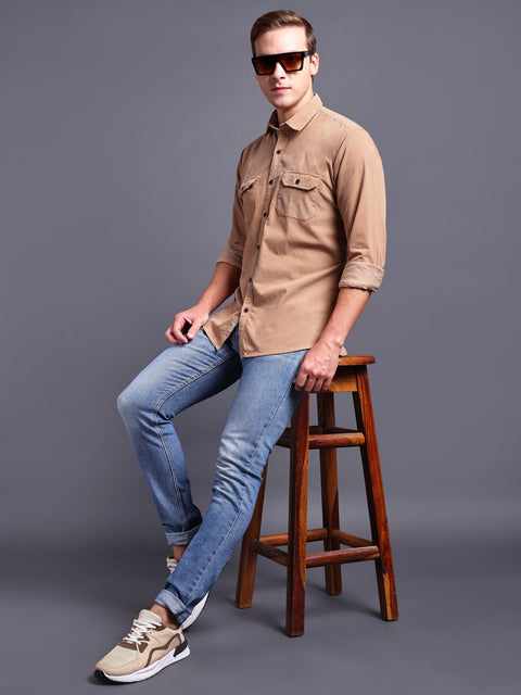 MEN CORAL CORDUROY SHIRT