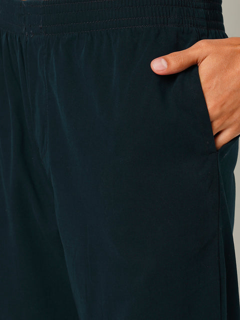 Men Navy Solid Co-ord Set