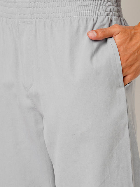 Men Grey Solid Co-ord Set