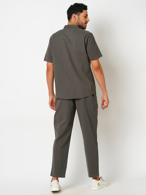 Men Mid Grey Co-ord Set