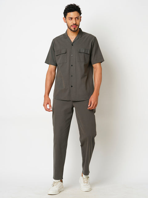 Men Mid Grey Co-ord Set