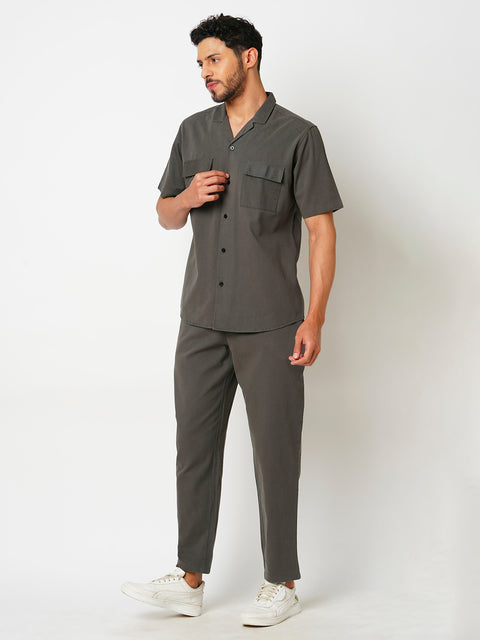 Men Mid Grey Co-ord Set