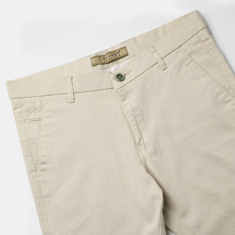 Men Cream Dobby Trouser