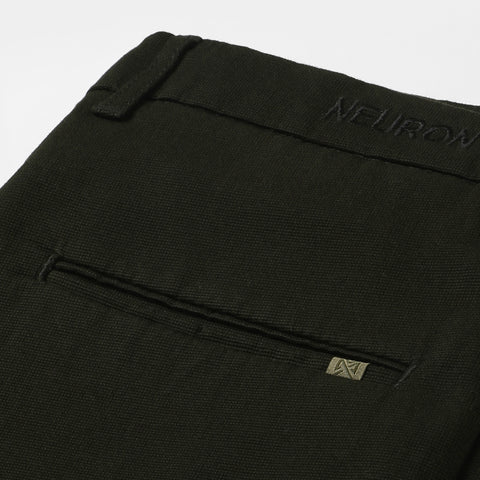 Men Dark Grey Dobby Trouser