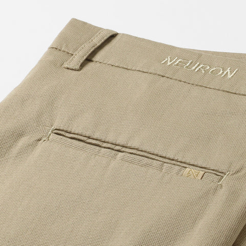Men Beige Dobby Trouser