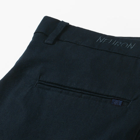 Men Navy Blue Dobby Trouser
