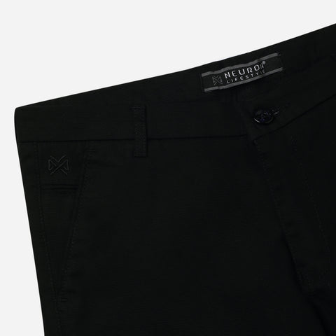 Men Jade Black Dobby Trouser