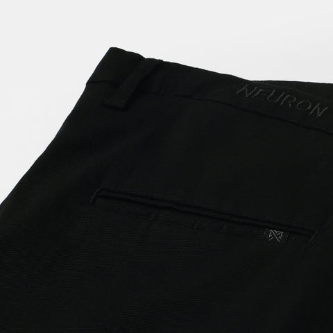 Men Jade Black Dobby Trouser