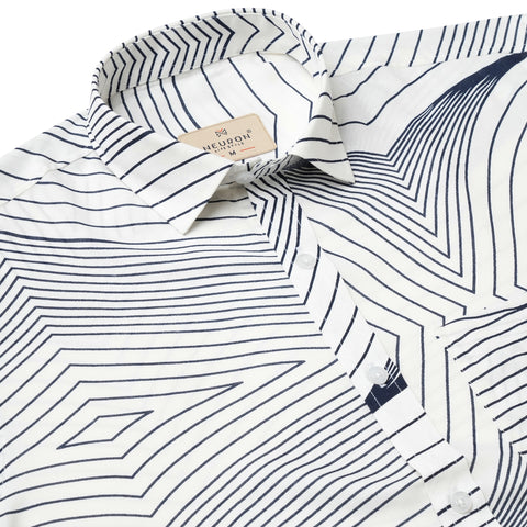 Black Line White Half Sleeves Shirt