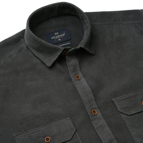 Mid Grey Corduroy Shirt