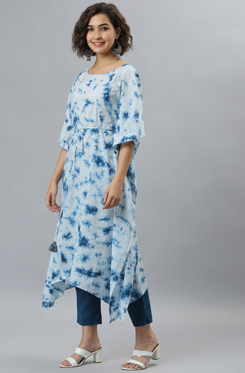 Dyed Kaftan Cotton Kurta (JNE3836-KR)