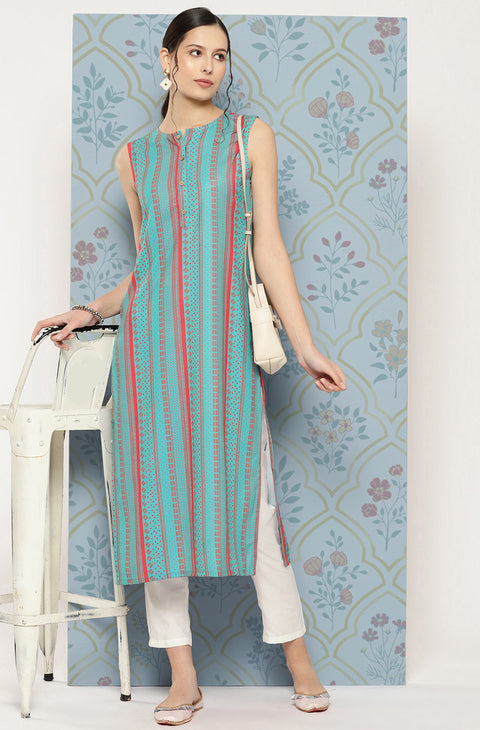 Women Tribal Printed Kurta (JNE4256-KR)
