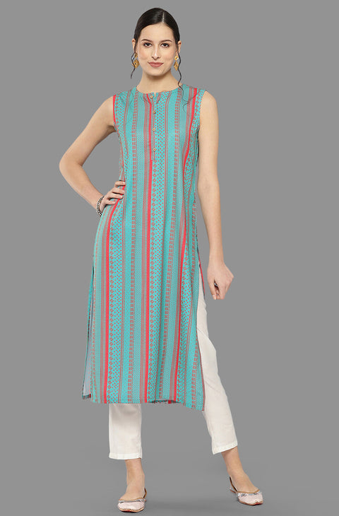 Women Tribal Printed Kurta (JNE4256-KR)