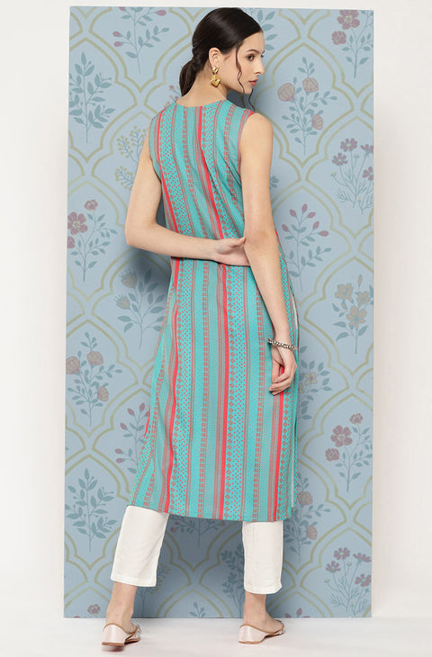 Women Tribal Printed Kurta (JNE4256-KR)