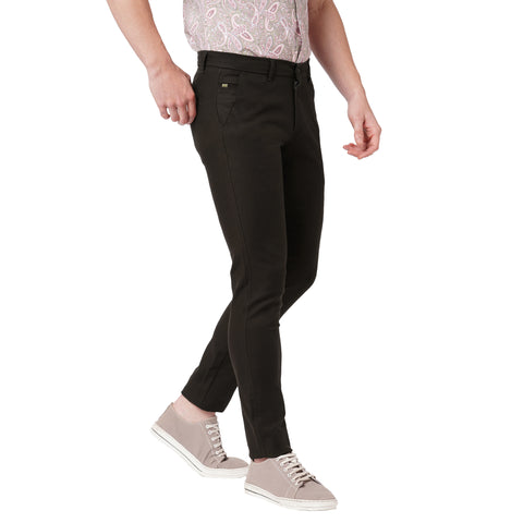 Men Dark Brown trouser With Bone Pocket