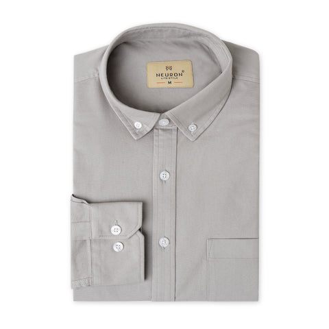 Men Grey Oxford Shirt