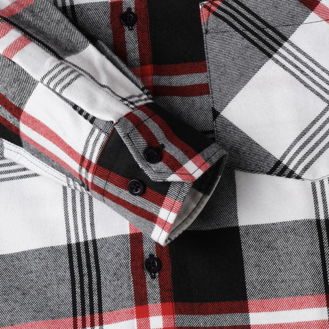 Red & White Tartan Checked Flannel Shirt