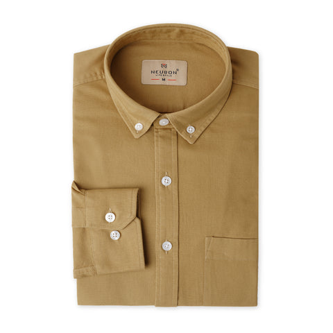 Men Mustard Oxford Shirt