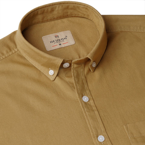 Men Mustard Oxford Shirt