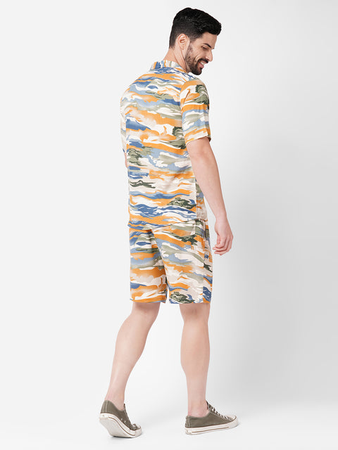 Yellow Camo Printed Co-ord Set