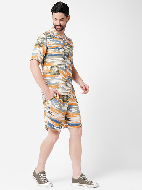 Yellow Camo Printed Co-ord Set