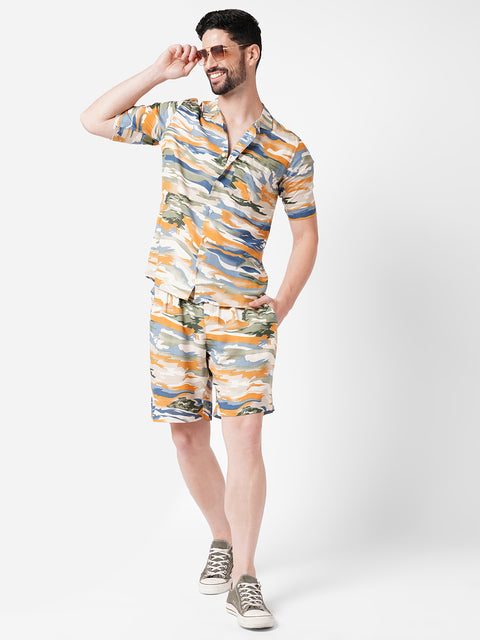 Yellow Camo Printed Co-ord Set