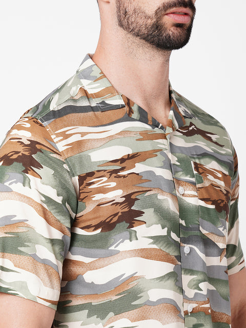 Green Camo Printed Co-ord Set