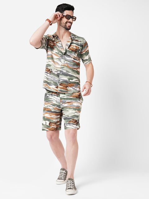 Green Camo Printed Co-ord Set