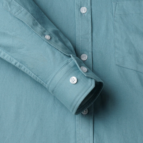 Men Teal Green Oxford Shirt
