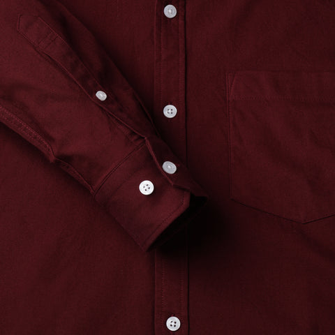 Men Burgundy  Oxford Shirt