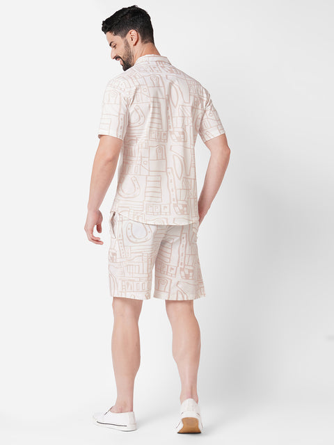 MEN PEACH CO-ORD SET