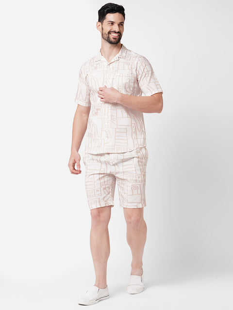 MEN PEACH CO-ORD SET