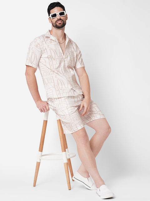 MEN PEACH CO-ORD SET